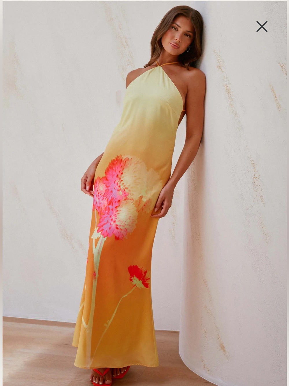 Peppermayo Chloe Maxi Dress Floral Halter